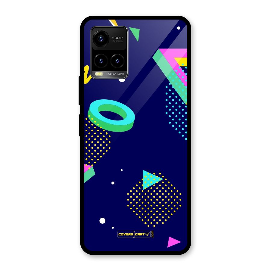 Retro Abstract Glass Back Case for Vivo Y21T