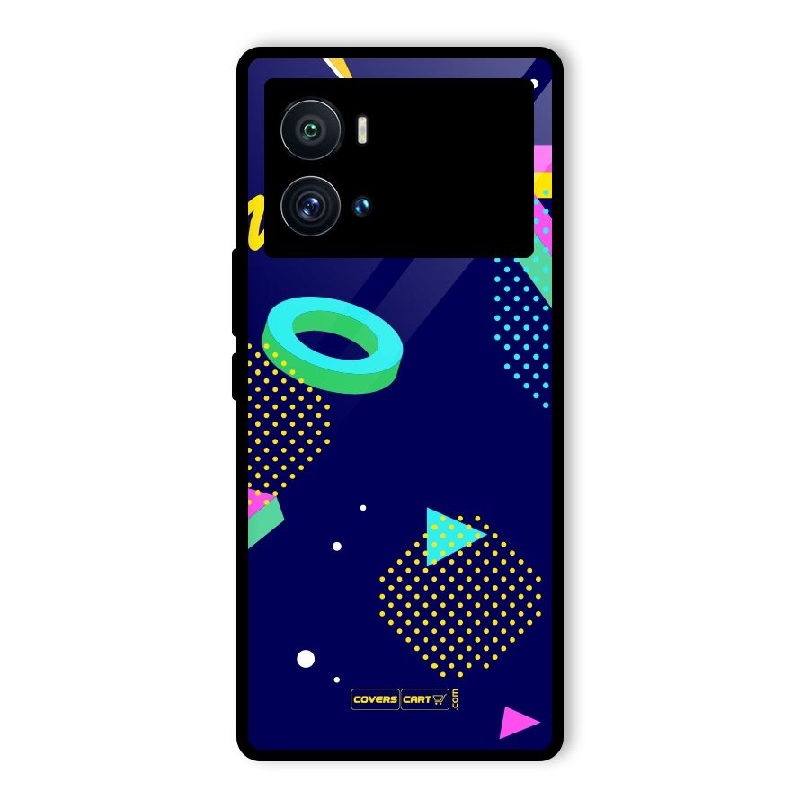 Retro Abstract Glass Back Case for Vivo iQOO 9 Pro