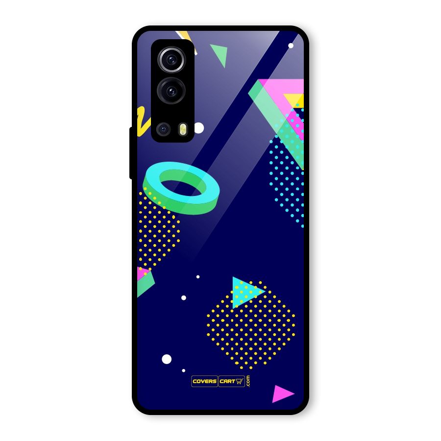 Retro Abstract Glass Back Case for Vivo iQOO Z3