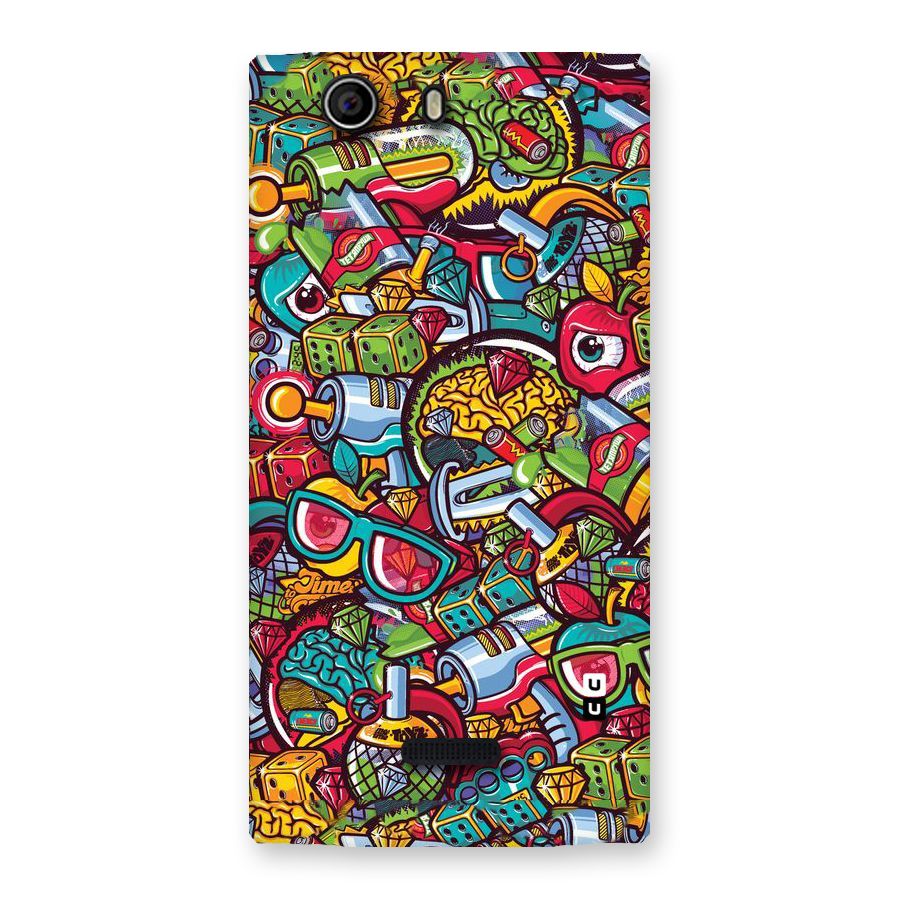 Retro Diamond Design Back Case for Canvas Nitro 2 E311