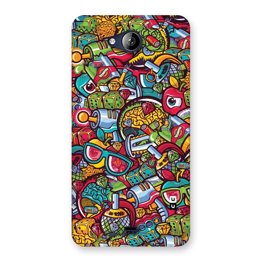 Retro Diamond Design Back Case for Canvas Play Q355