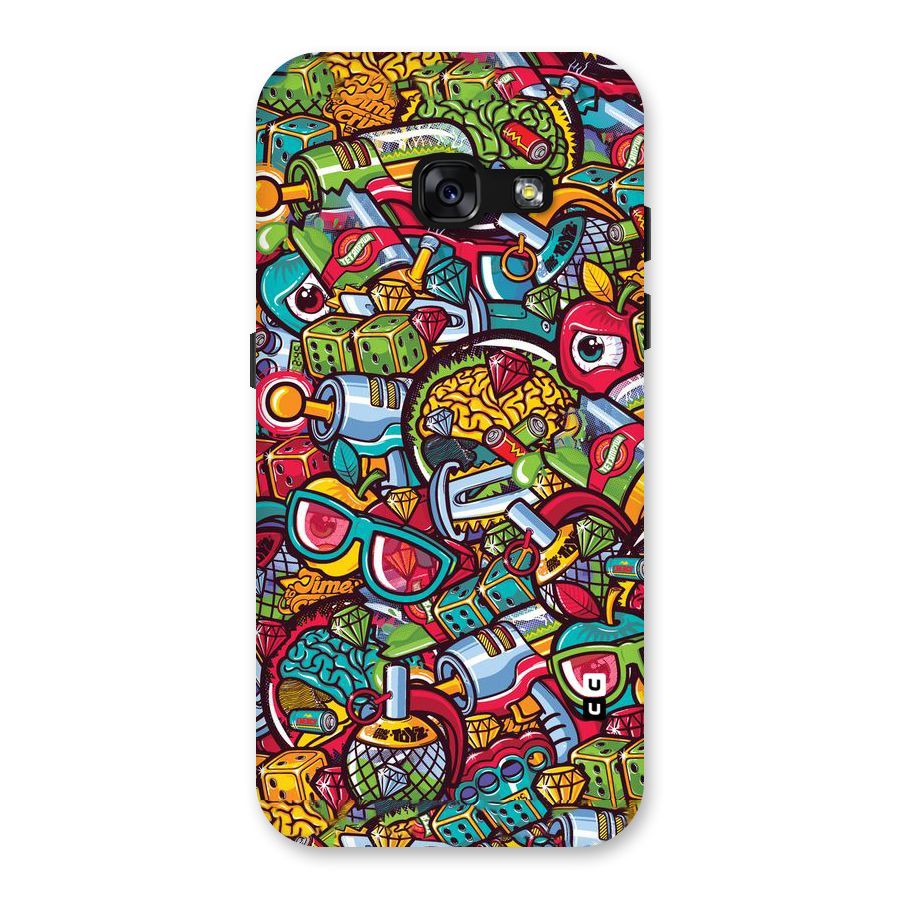 Retro Diamond Design Back Case for Galaxy A3 (2017)