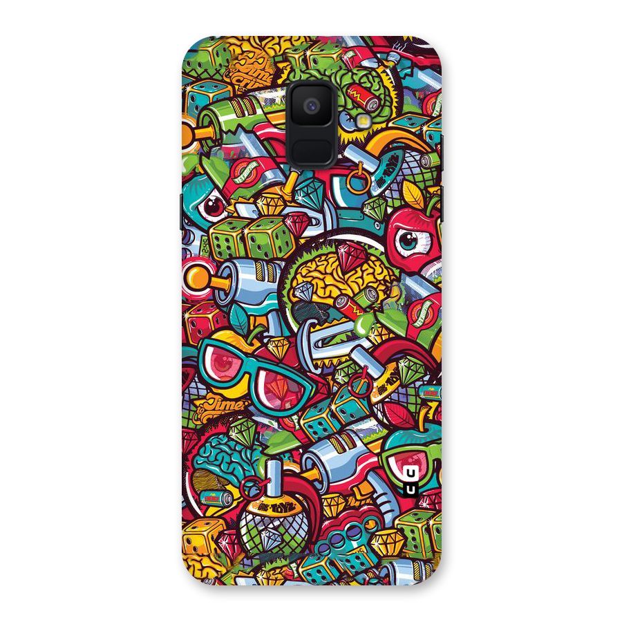 Retro Diamond Design Back Case for Galaxy A6 (2018)