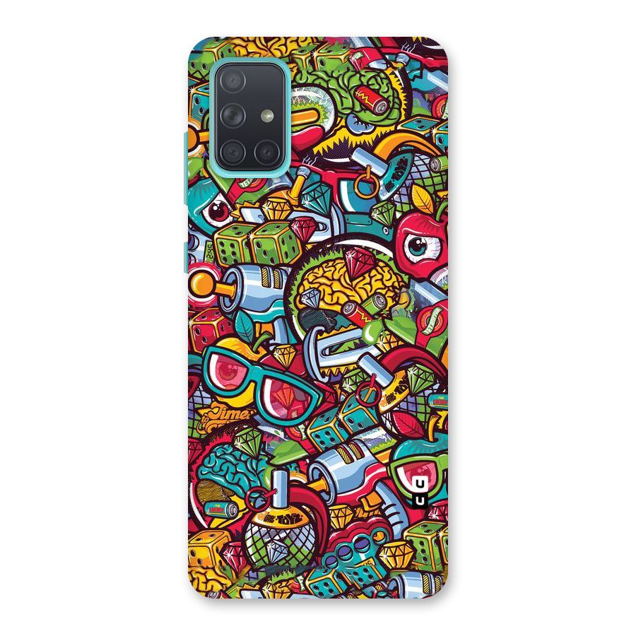 Retro Diamond Design Back Case for Galaxy A71