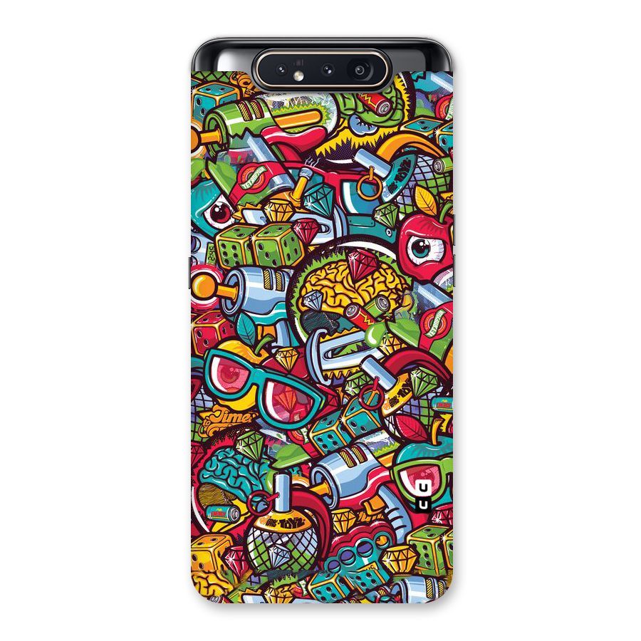 Retro Diamond Design Back Case for Galaxy A80