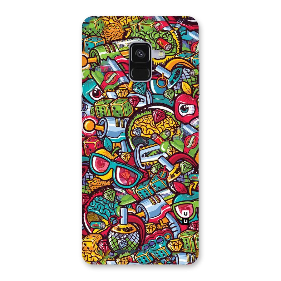 Retro Diamond Design Back Case for Galaxy A8 Plus