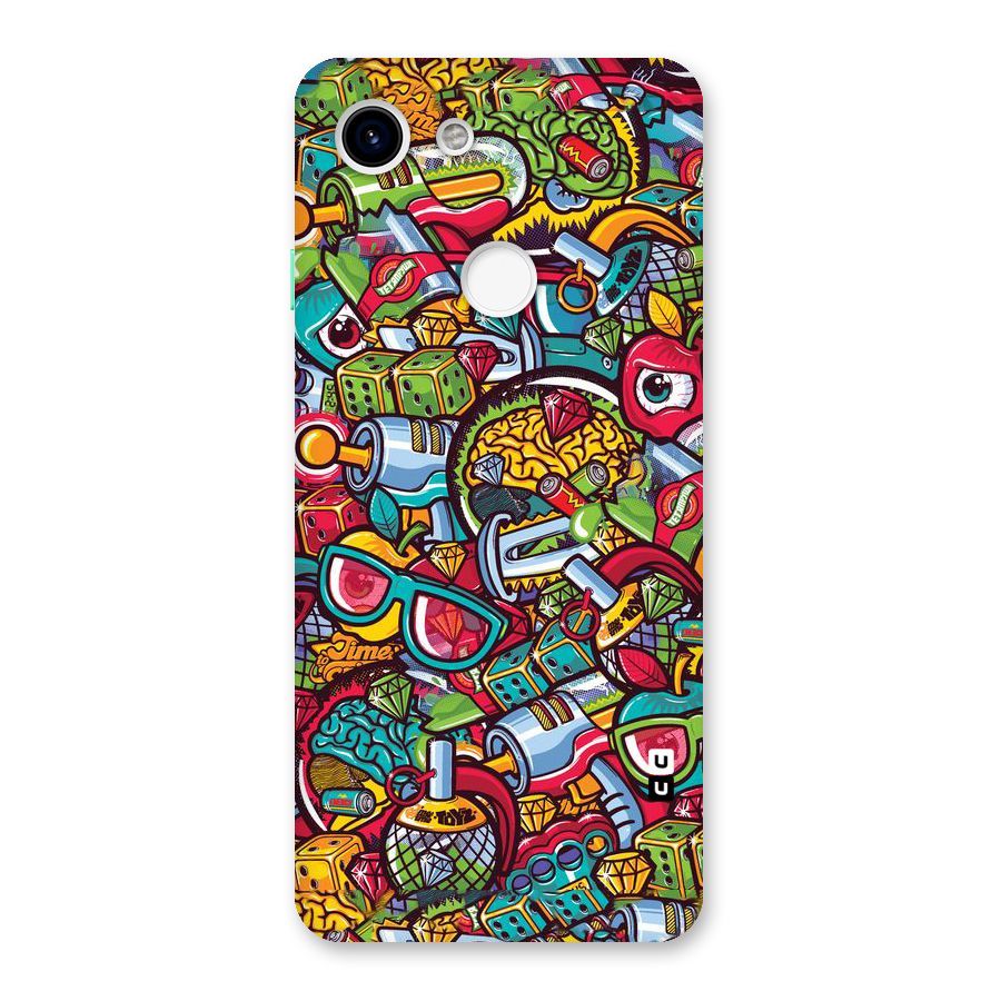 Retro Diamond Design Back Case for Google Pixel 3