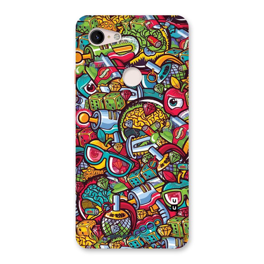 Retro Diamond Design Back Case for Google Pixel 3 XL