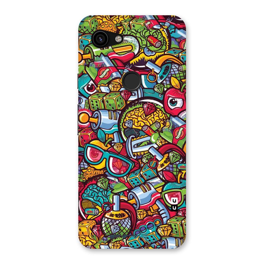 Retro Diamond Design Back Case for Google Pixel 3a