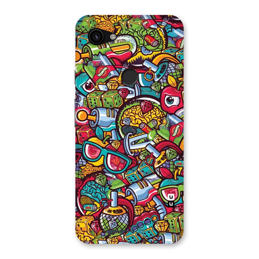 Retro Diamond Design Back Case for Google Pixel 3a XL