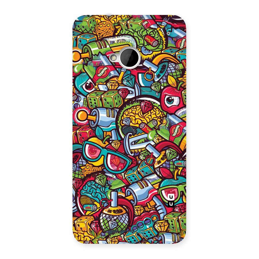Retro Diamond Design Back Case for HTC One M7