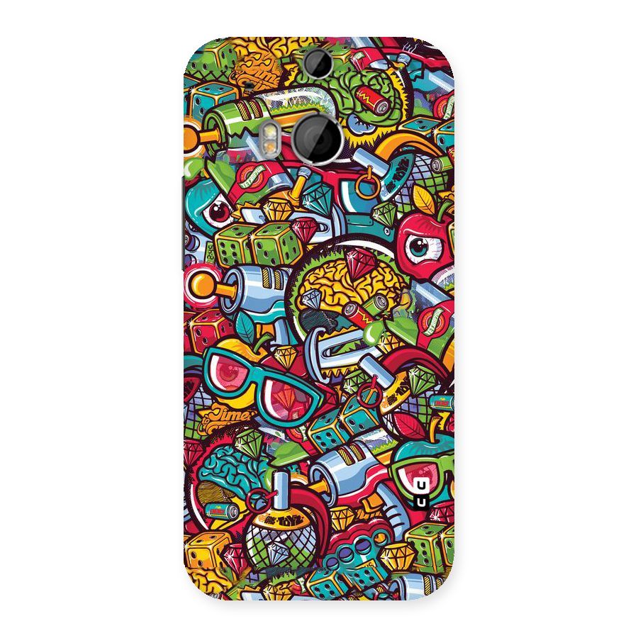 Retro Diamond Design Back Case for HTC One M8