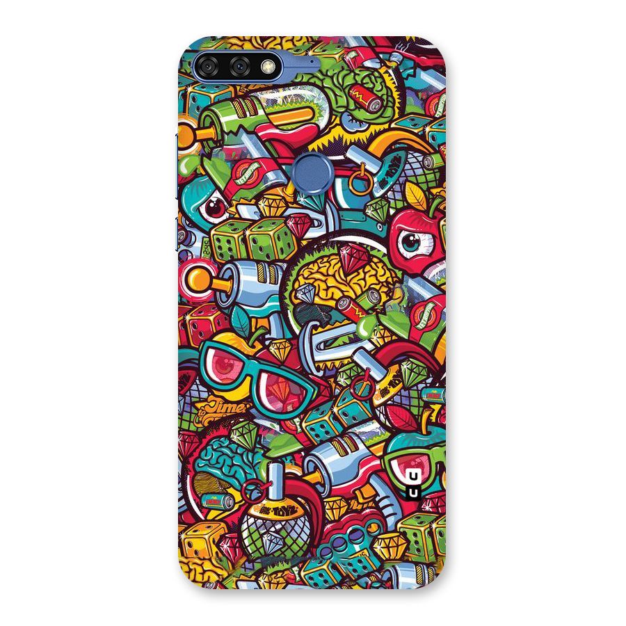 Retro Diamond Design Back Case for Honor 7C