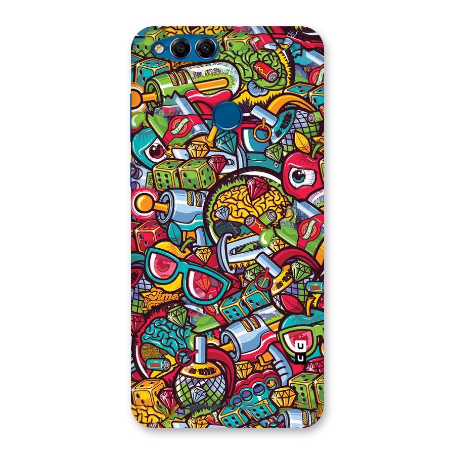 Retro Diamond Design Back Case for Honor 7X