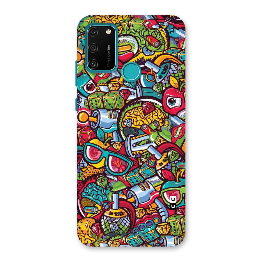 Retro Diamond Design Back Case for Honor 9A