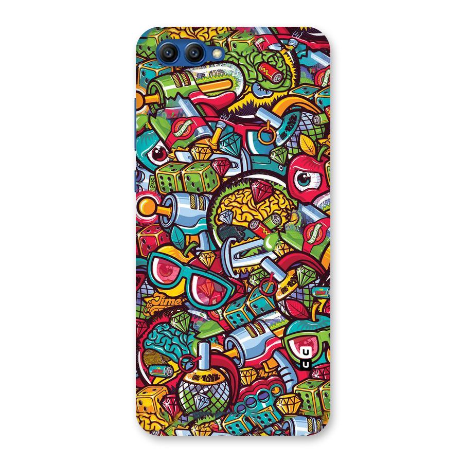 Retro Diamond Design Back Case for Honor View 10