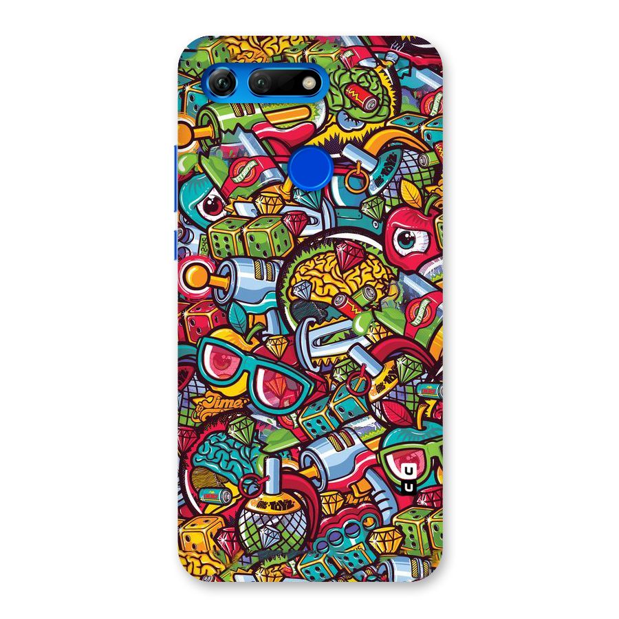 Retro Diamond Design Back Case for Honor View 20