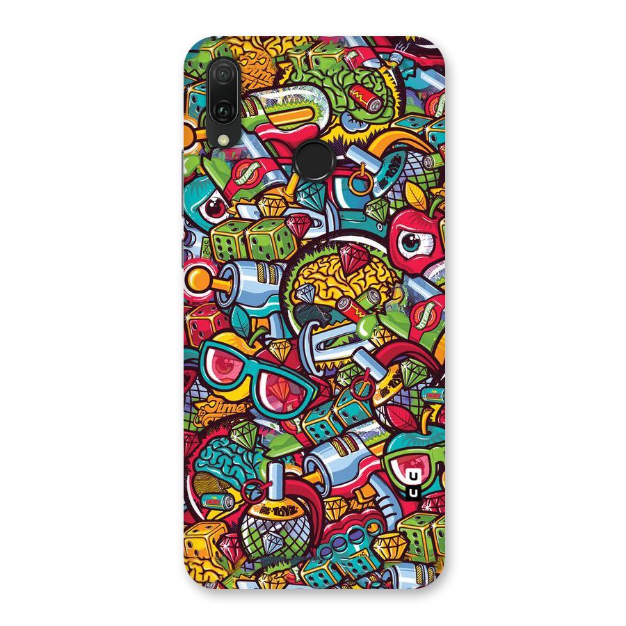 Retro Diamond Design Back Case for Huawei Y9 (2019)