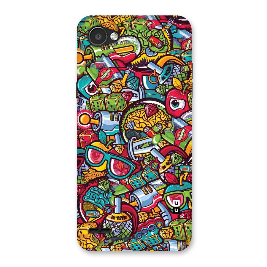 Retro Diamond Design Back Case for LG Q6
