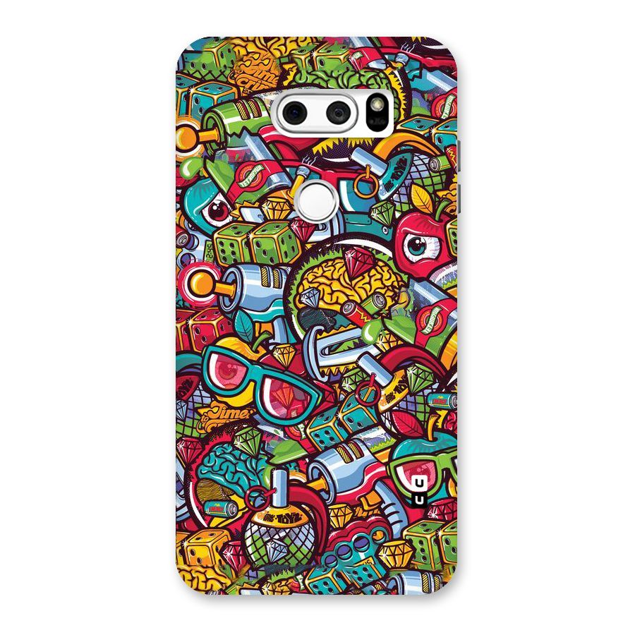 Retro Diamond Design Back Case for LG V30