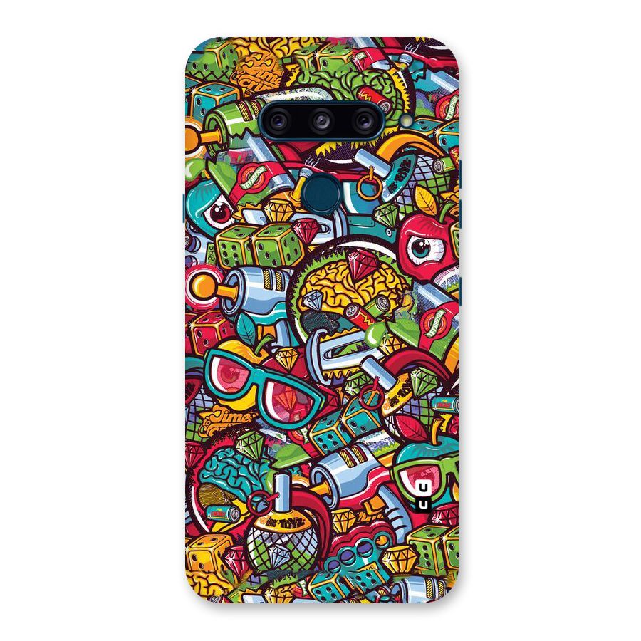 Retro Diamond Design Back Case for LG  V40 ThinQ