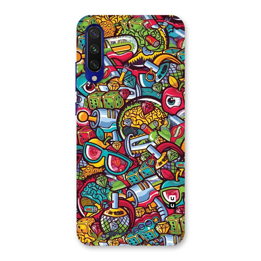 Retro Diamond Design Back Case for Mi A3