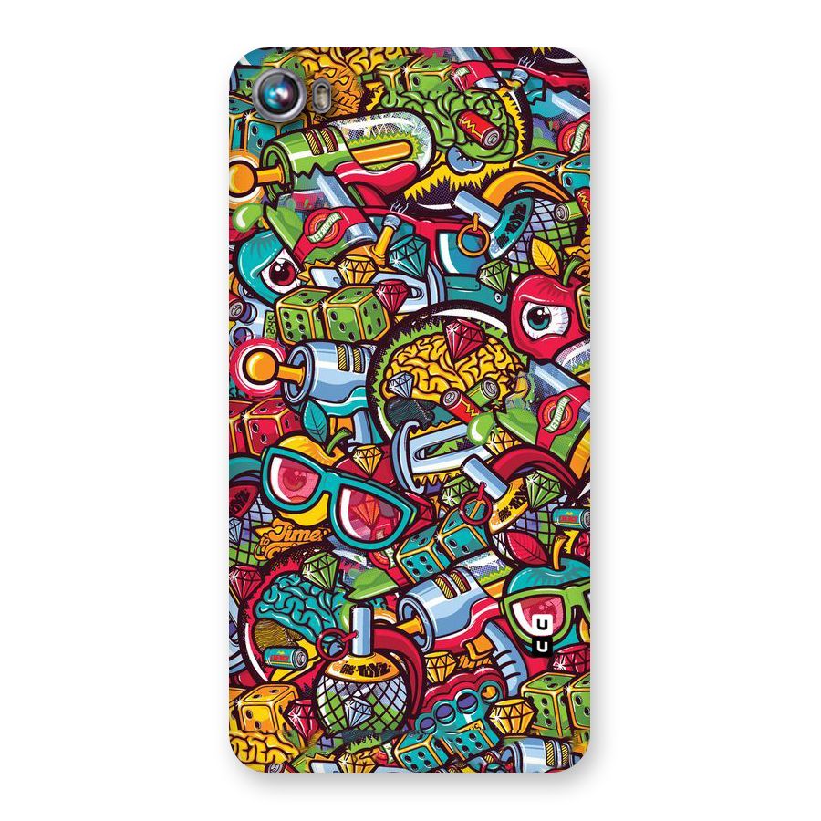 Retro Diamond Design Back Case for Micromax Canvas Fire 4 A107