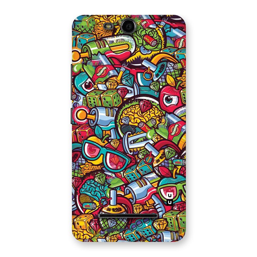 Retro Diamond Design Back Case for Micromax Canvas Juice 3 Q392