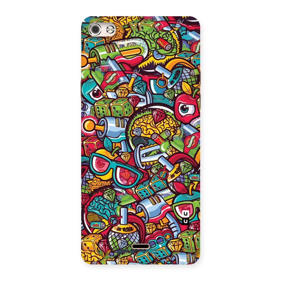 Retro Diamond Design Back Case for Micromax Canvas Silver 5