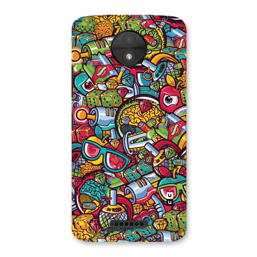 Retro Diamond Design Back Case for Moto C