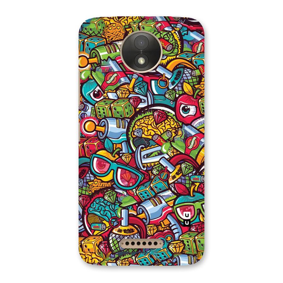 Retro Diamond Design Back Case for Moto C Plus