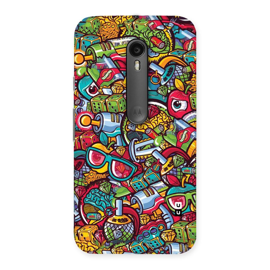 Retro Diamond Design Back Case for Moto G3