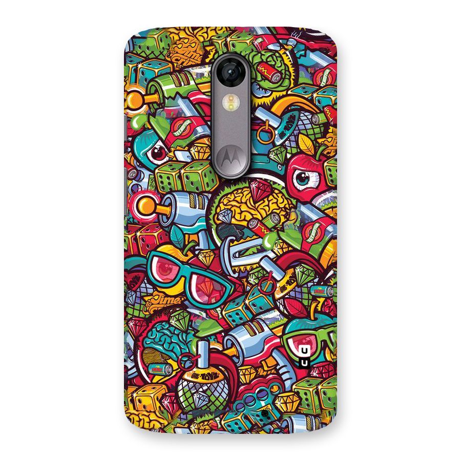 Retro Diamond Design Back Case for Moto X Force