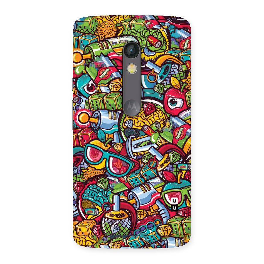 Retro Diamond Design Back Case for Moto X Play
