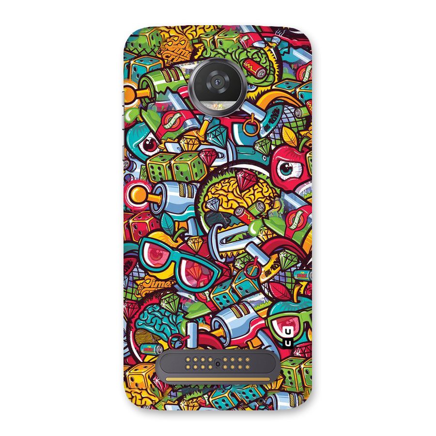 Retro Diamond Design Back Case for Moto Z2 Play