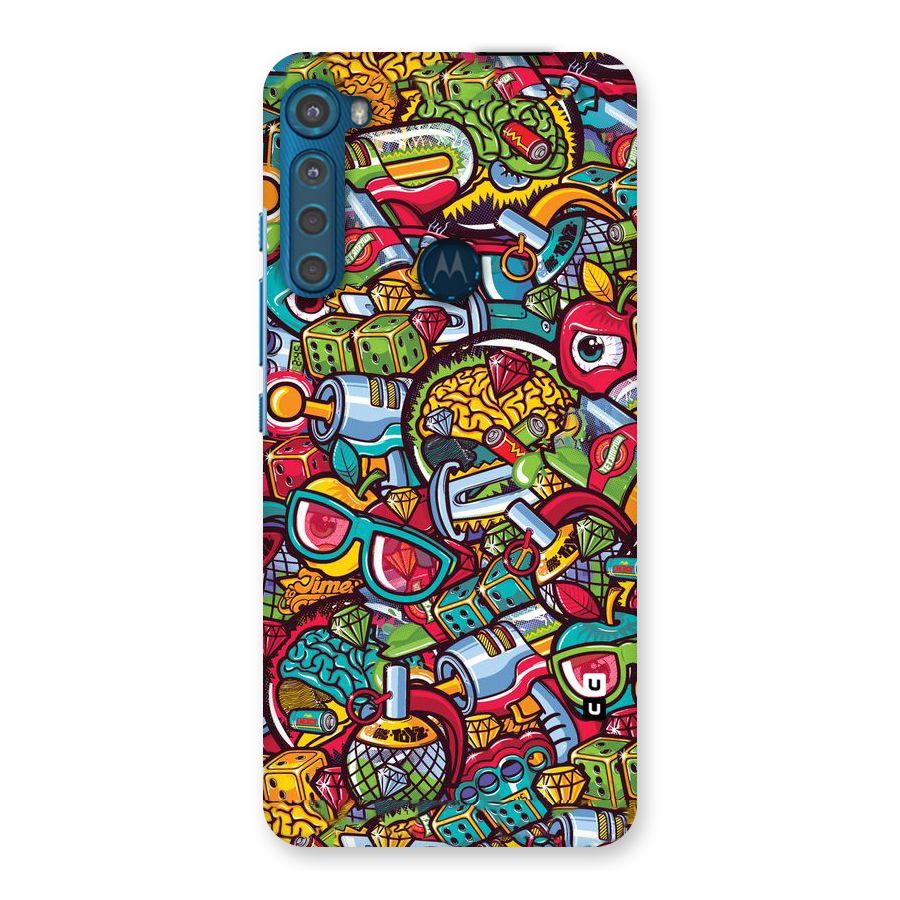 Retro Diamond Design Back Case for Motorola One Fusion Plus