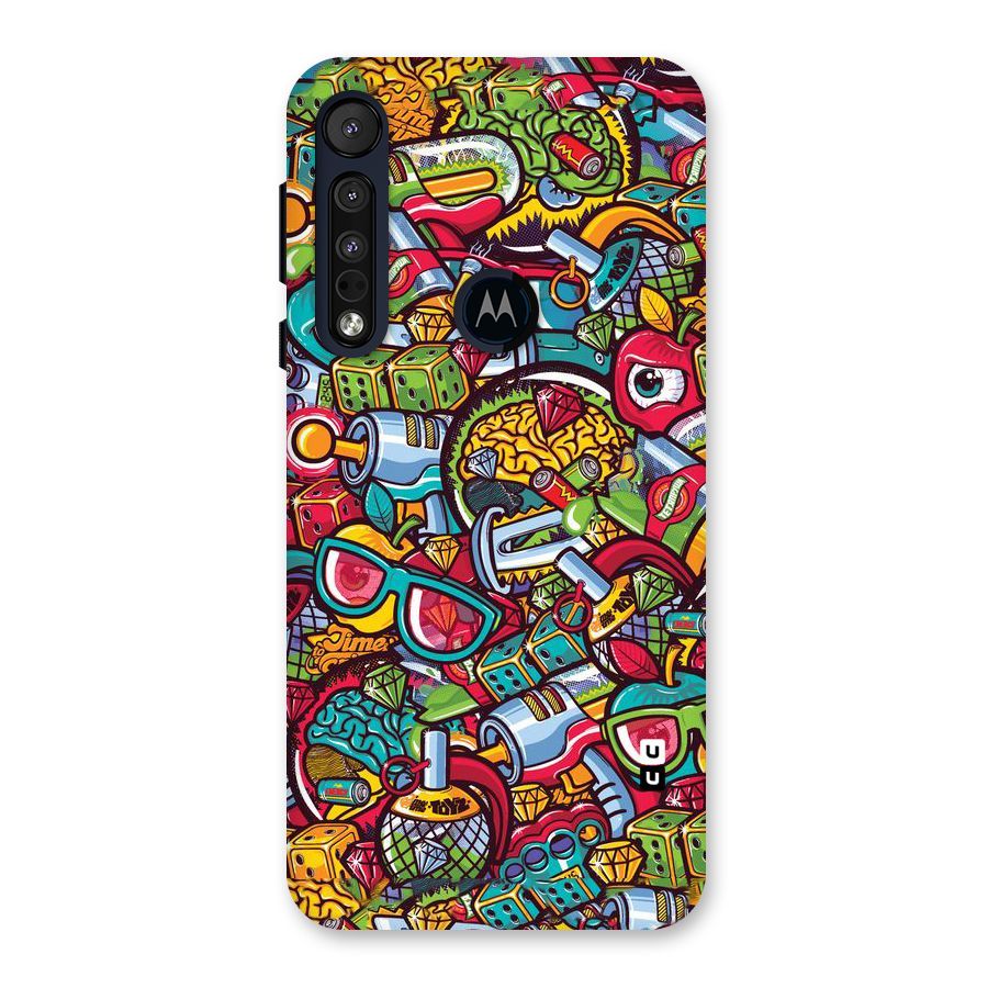 Retro Diamond Design Back Case for Motorola One Macro