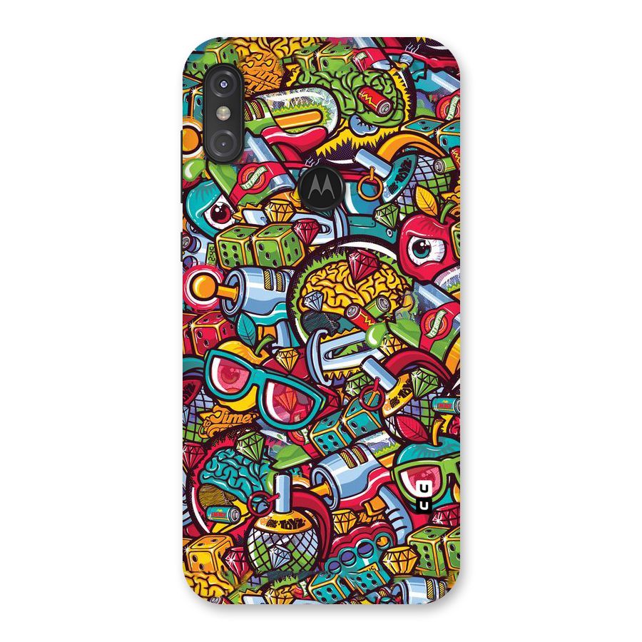 Retro Diamond Design Back Case for Motorola One Power