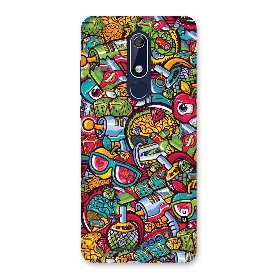 Retro Diamond Design Back Case for Nokia 5.1