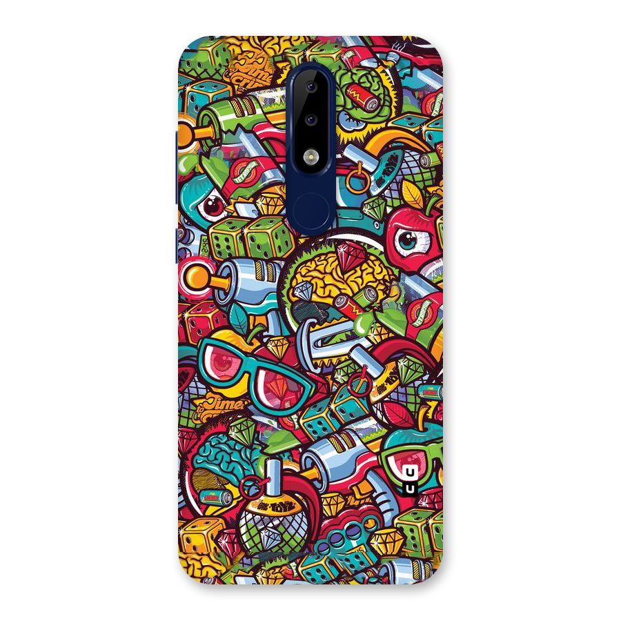 Retro Diamond Design Back Case for Nokia 5.1 Plus