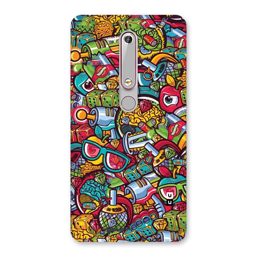 Retro Diamond Design Back Case for Nokia 6.1