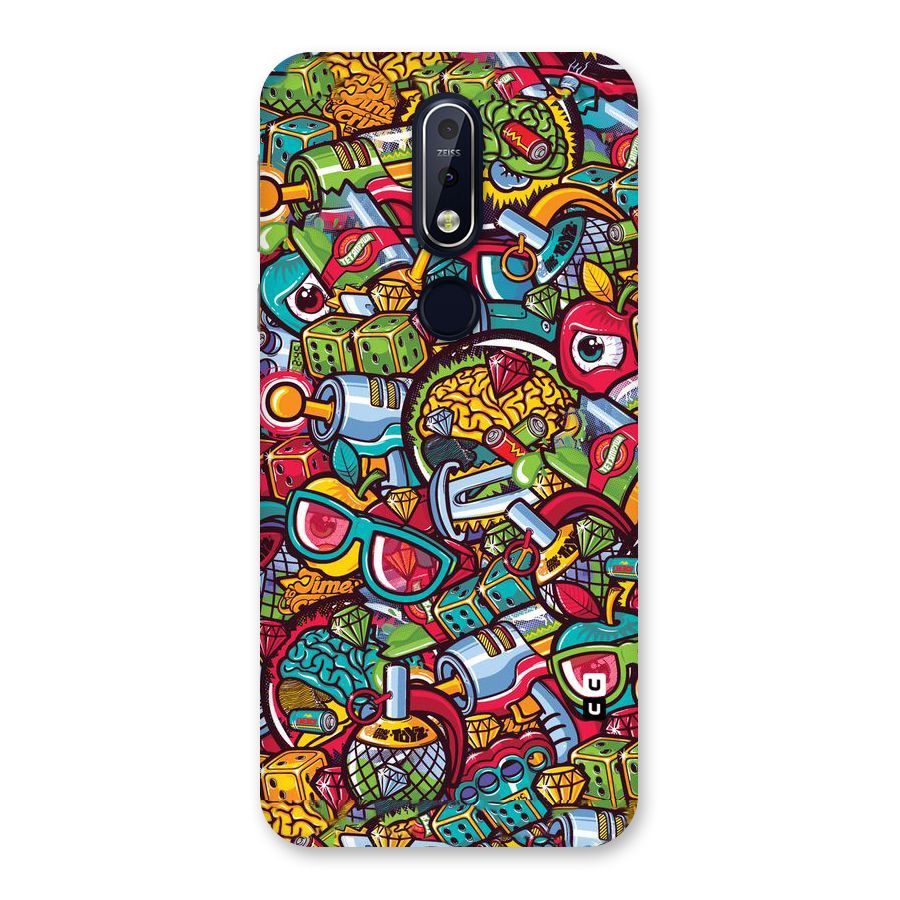 Retro Diamond Design Back Case for Nokia 7.1