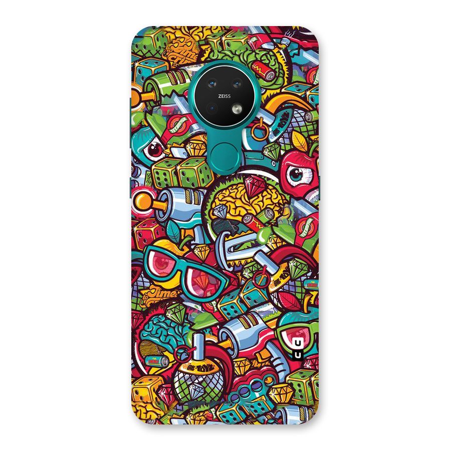 Retro Diamond Design Back Case for Nokia 7.2
