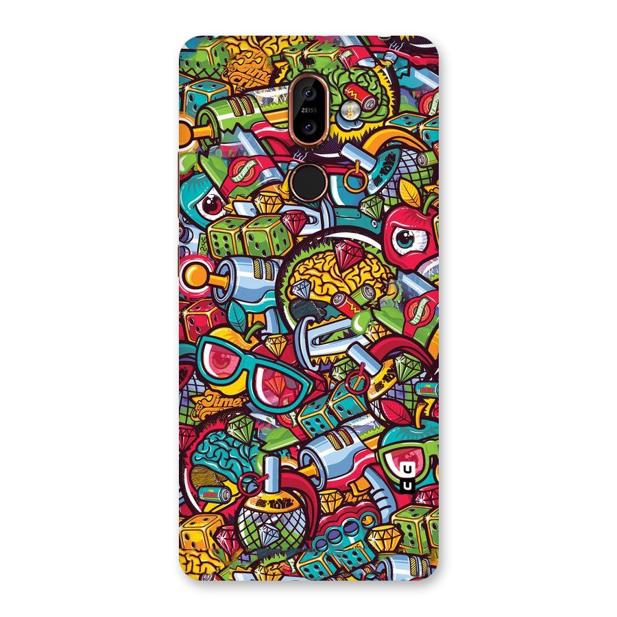 Retro Diamond Design Back Case for Nokia 7 Plus
