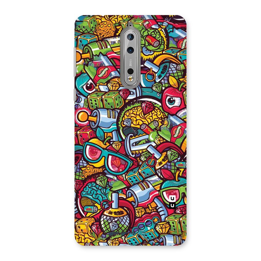 Retro Diamond Design Back Case for Nokia 8