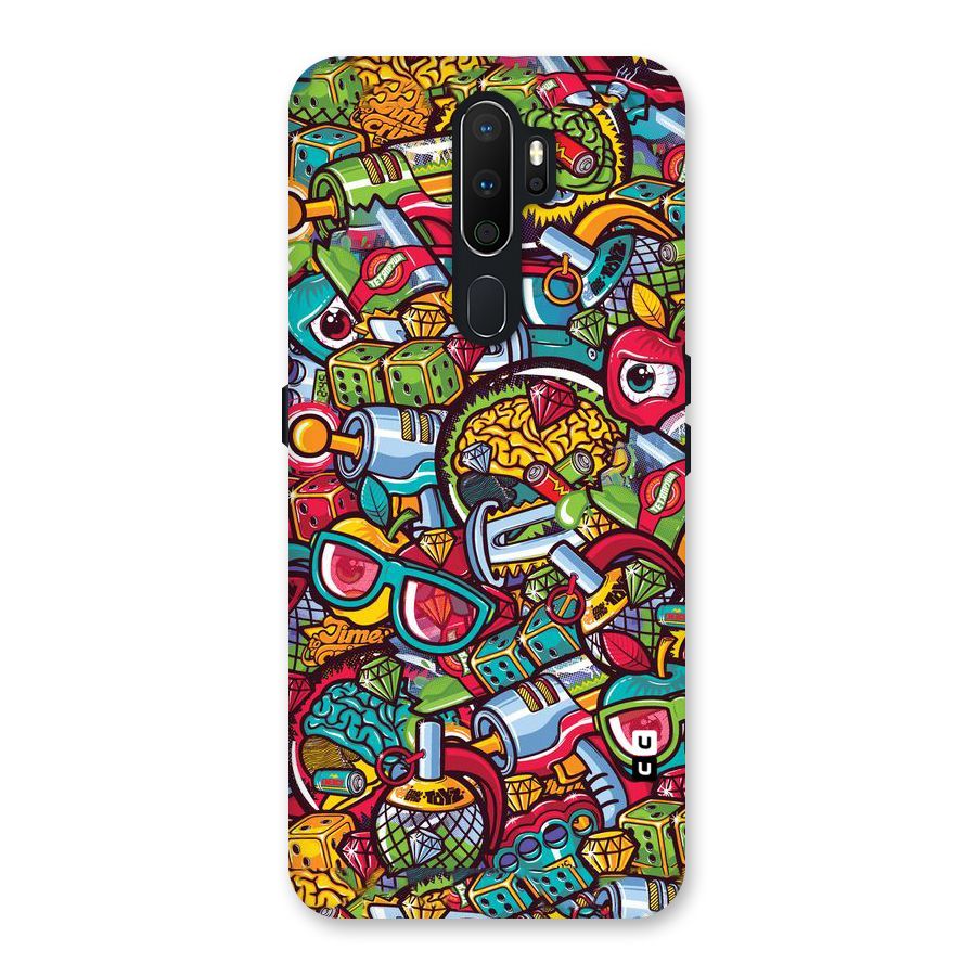 Retro Diamond Design Back Case for Oppo A5 (2020)