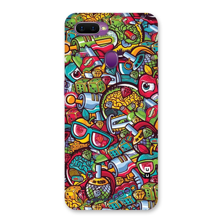 Retro Diamond Design Back Case for Oppo F9