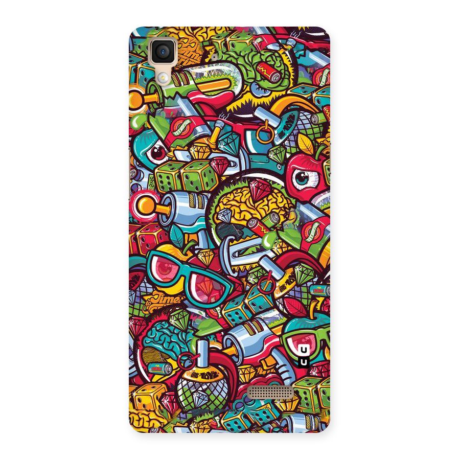 Retro Diamond Design Back Case for Oppo R7