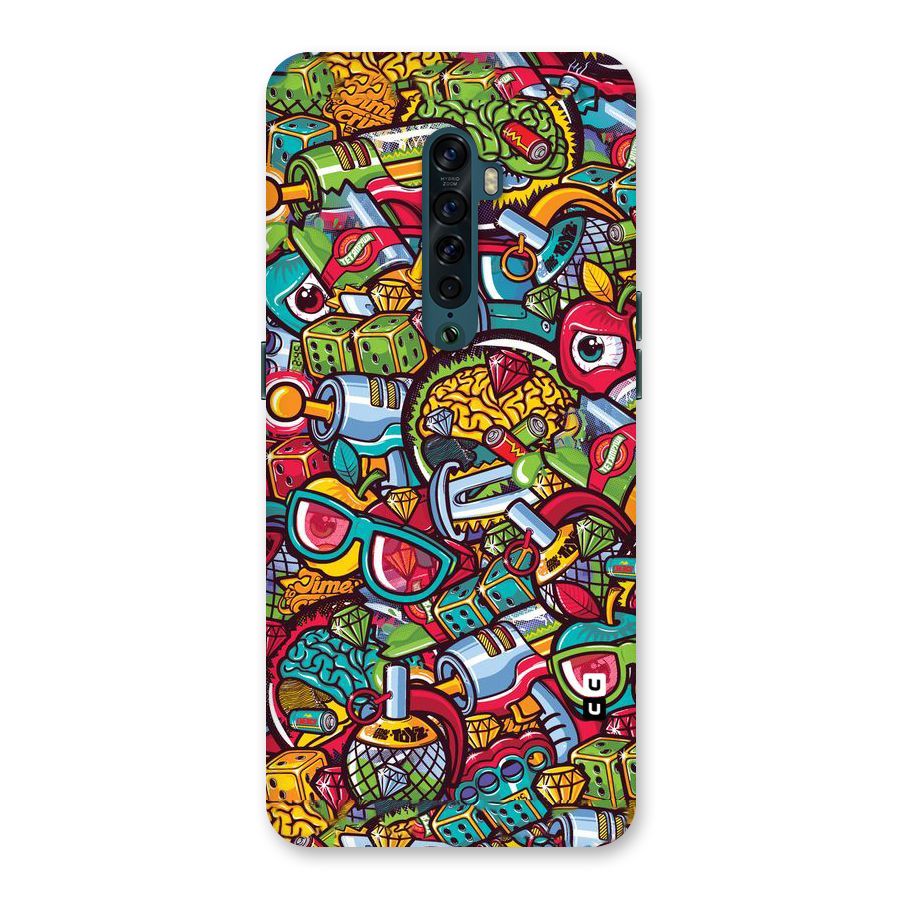 Retro Diamond Design Back Case for Oppo Reno2