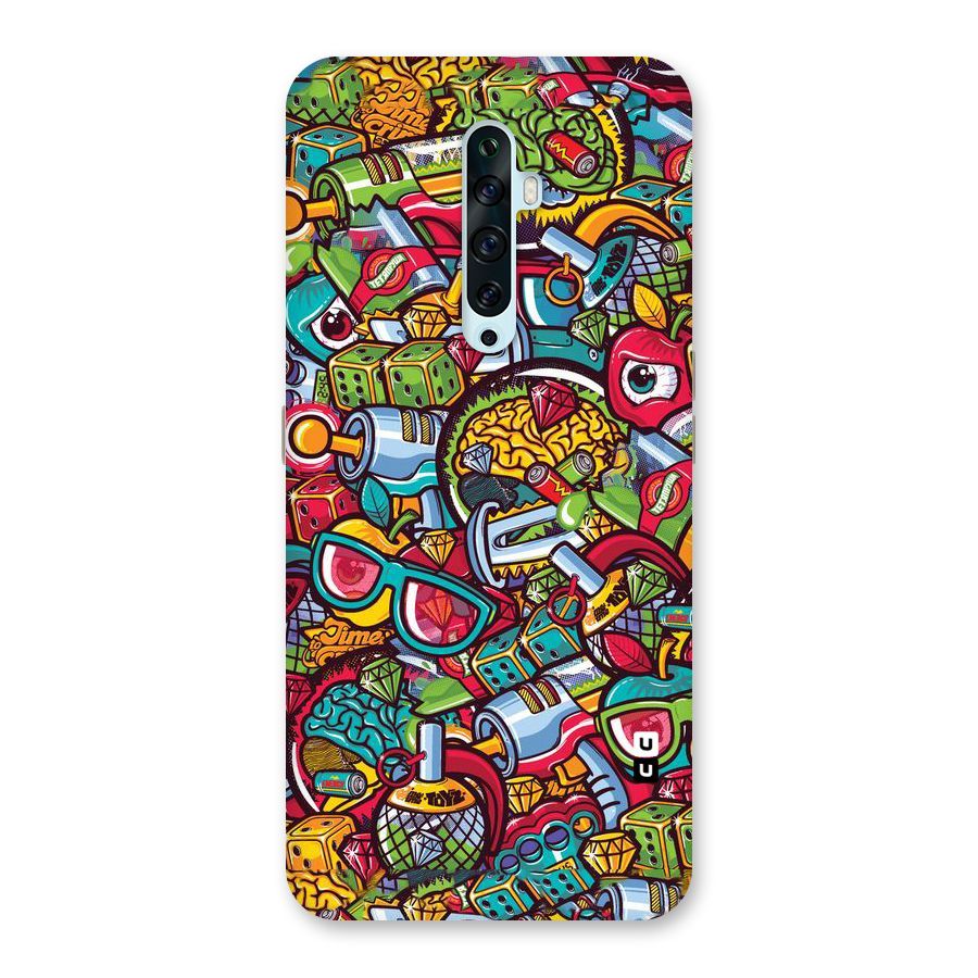 Retro Diamond Design Back Case for Oppo Reno2 F